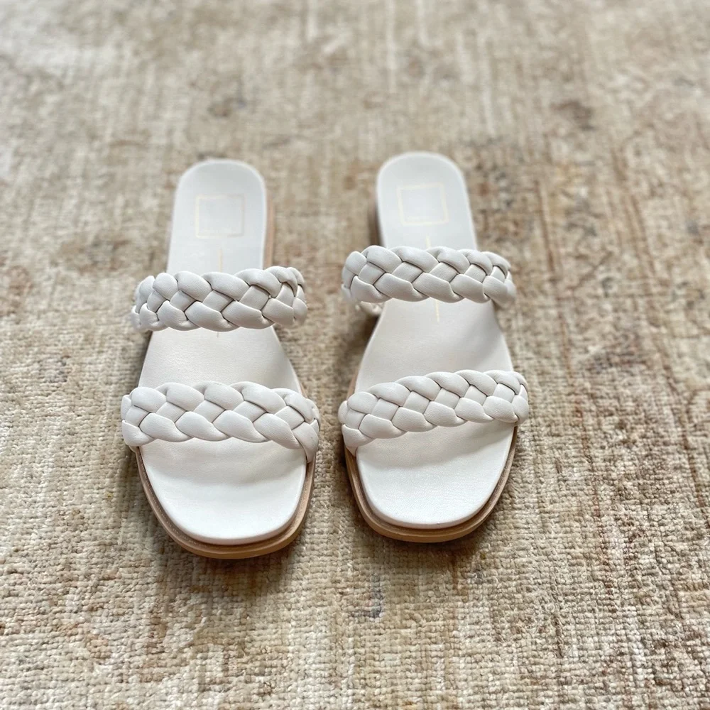 dolce Vida braided flat sandals with foot bed size 8.5. - Picture 2 of 10